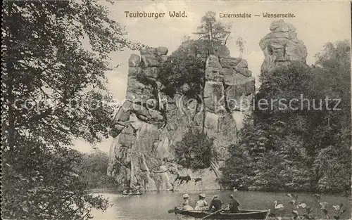 dg22415 Teutoburgerwald Externsteine Wasserseite Kategorie. Detmold Alte Ansichtskarten