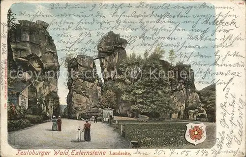 dg22864 Teutoburgerwald Externsteine Landseite Kategorie. Detmold Alte Ansichtskarten