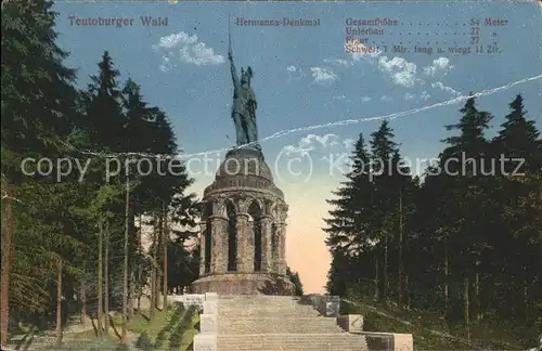 dg23007 Teutoburgerwald Hermanns-Denkmal Kategorie. Detmold Alte Ansichtskarten