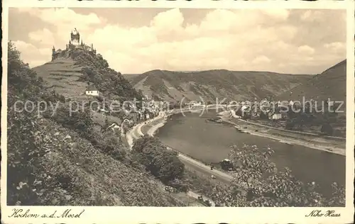 Cochem Mosel Moselpanorama mit Burg Kat. Cochem