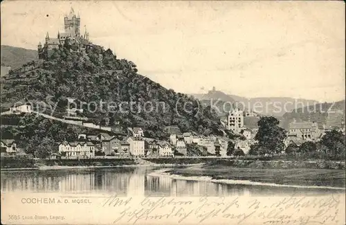 Cochem Mosel Moselpanorama mit Burg Kat. Cochem