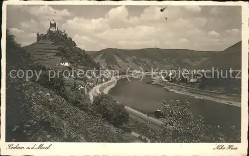 Cochem Mosel Moselpanorama mit Burg Kat. Cochem