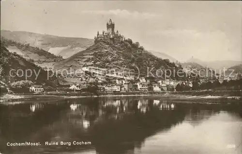 Cochem Mosel Moselpanorama mit Burg Kat. Cochem