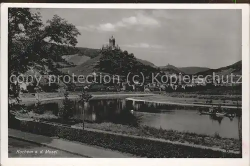 Cochem Mosel Moselpanorama mit Burg Kat. Cochem