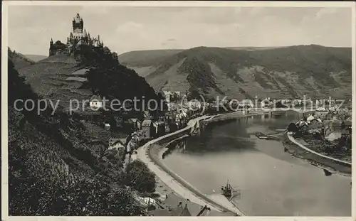 Cochem Mosel Moselpanorama mit Burg Kat. Cochem