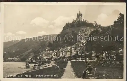 Cochem Mosel Moselpanorama mit Burg Kat. Cochem