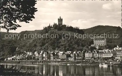 Cochem Mosel Moselpanorama mit Burg Kat. Cochem