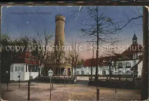 Ludwigshoehe Darmstadt Turm Feldpost Kat. Darmstadt