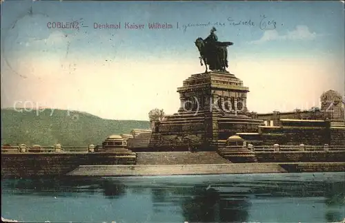 Coblenz Koblenz Deutsches Eck Kaiser Wilhelm Denkmal Mosel Kat. Koblenz Rhein