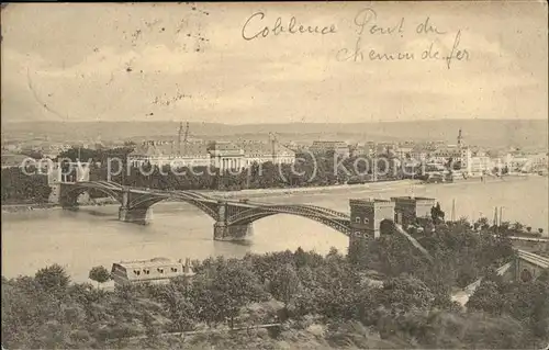 Coblenz Koblenz Eisenbahnbruecke Koenigskarte No. 174 Kat. Koblenz Rhein