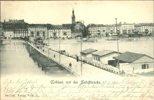 Coblenz Koblenz Schiffbruecke Kat. Koblenz Rhein