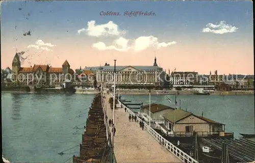 Coblenz Koblenz Schiffsbruecke Feldpost Kat. Koblenz Rhein