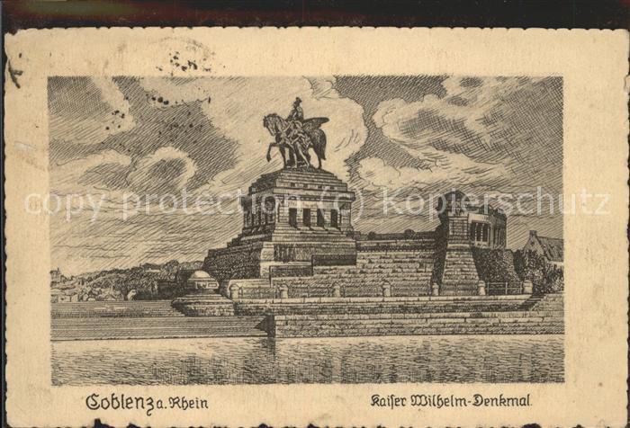 AK / Ansichtskarte Coblenz Koblenz Augusta Denkmal Deutsches Eck Kaiser