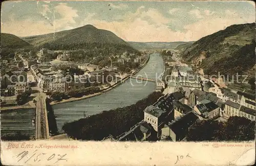 Bad Ems Lahn Panorama Kat. Bad Ems