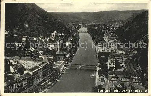 Bad Ems Lahn Blick von der Baederlei Kat. Bad Ems