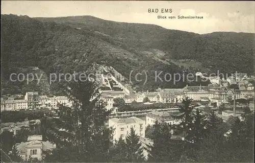 Bad Ems Lahn Blick vom Schweizerhaus Kat. Bad Ems