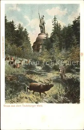 dg27943 Teutoburgerwald Denkmal Ritter  Hirsch Kuppel  Kategorie. Detmold Alte Ansichtskarten