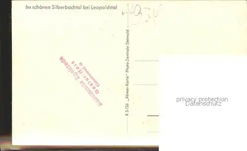 dg30766 Teutoburgerwald Silberbachtal Kategorie. Detmold Alte Ansichtskarten