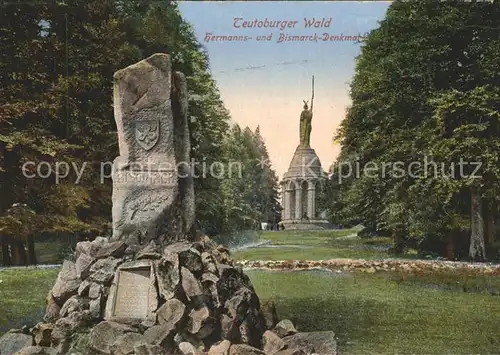dg30961 Teutoburgerwald Hermanns- Bismarck-Denkmal Kategorie. Detmold Alte Ansichtskarten