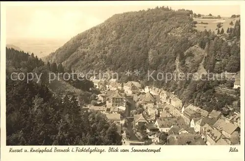 Bad Berneck Blick vom Sonnentempel Kneipp Kurort Kat. Bad Berneck Fichtelgebirge