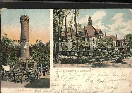 Ludwigshoehe Darmstadt Aussichtsturm Kat. Darmstadt