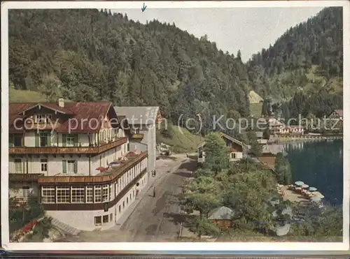 Urfeld Walchensee Hotel Fischer am See Kat. Kochel a.See