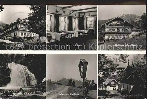 Duftbraeu Gasthaus Duftbraeustueberl Feichteck Wasserfall am Duft Wegekreuz Kapelle Kat. Toerwang Samerberg