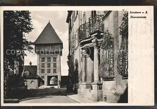 Konstanz Bodensee Rheintorturm Kat. Konstanz