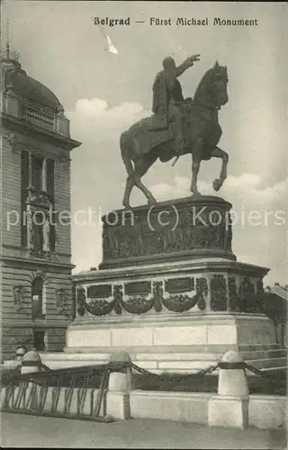 Belgrad Serbien Fuerst Michael Monument Kat. Serbien