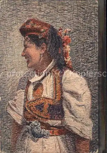 Bosnien Herzegowina Frau in Tracht Kuenstlekarte Kat. Bosnien Herzegowina