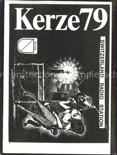 Zuerich Switzerland Radio Station Kerze 79 Karikatur / Zuerich /Bz. Zuerich City