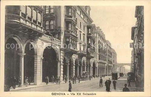 Genova Liguria Via 20. Settembre Strassenbahn Kat. Genova