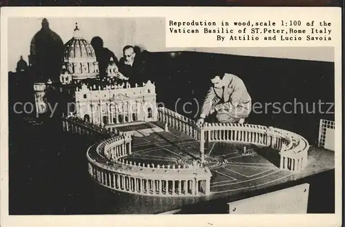 Rom Roma Vatican Basilic of St.Peter Reprodution in wood /  /Rom