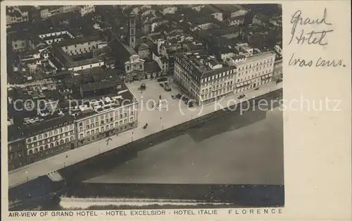 Florenz Fliegeraufnahme Hotel "Excelsior" "Italie" "Grand Hotel" Kat. Italien