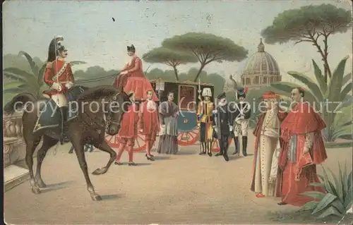Italien Pabst Pferdekutsche Kuenstlerkarte Kat. Italien