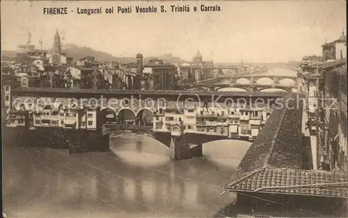 Firenze Toscana Lungarni Ponti Vecchio Kat. Firenze