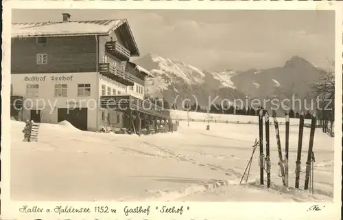 Haldensee Haller Gasthof Seehof Winter Kat. Oesterreich