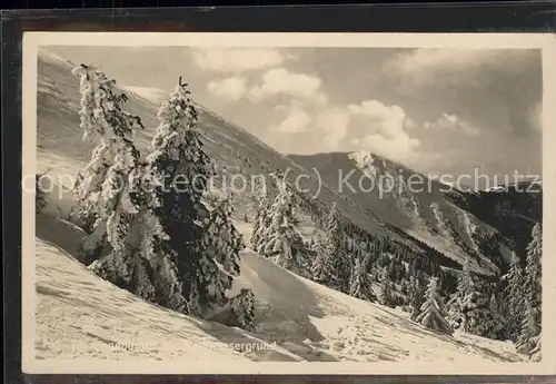 Hain Riesengebirge Riesengebirge Winter Kat. Polen