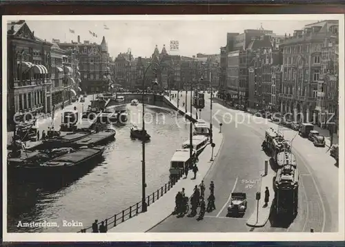 Amsterdam Niederlande Rokin Strassenbahn Kat. Amsterdam