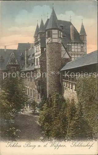 Schloss Burg Wupper Schlosshof Kat. Wuppertal