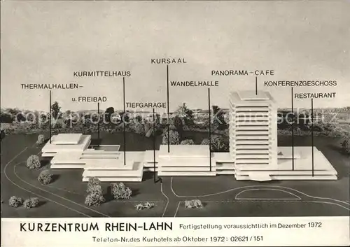 Bad Ems Lahn Das Kurzentrum Rhein Lahn 1972 Kat. Bad Ems
