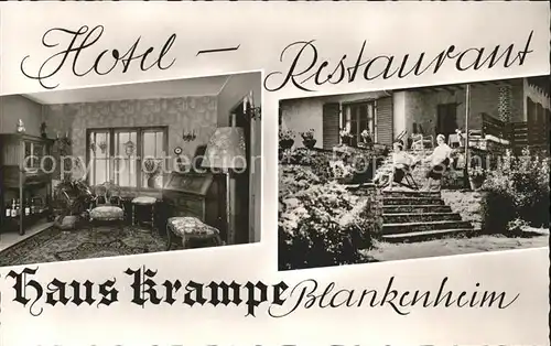 Blankenheim Eifel Hotel Restaurant Haus Krampe Kat. Blankenheim