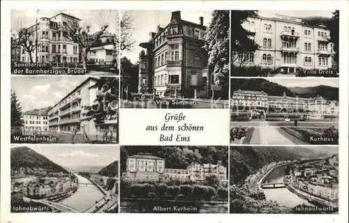 Bad Ems Lahn Sanatorium Kurheim Villa Kurhaus Lahntal Kat. Bad Ems