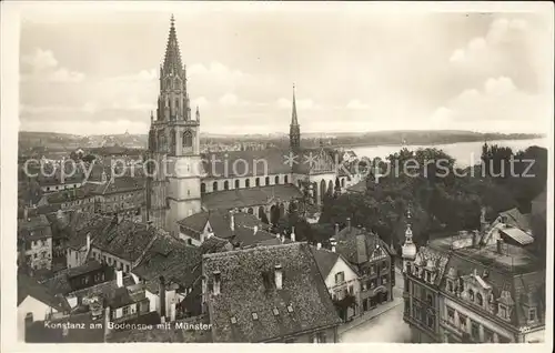 Konstanz Bodensee Teilansicht mit Muenster Kat. Konstanz