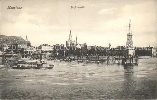 Konstanz Bodensee Hafenpartie Boot Kat. Konstanz