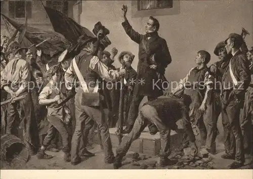 Konstanz Bodensee Gemaelde im Rathaus Nr. 4 Buergermeister Huetlin 1849 Kat. Konstanz