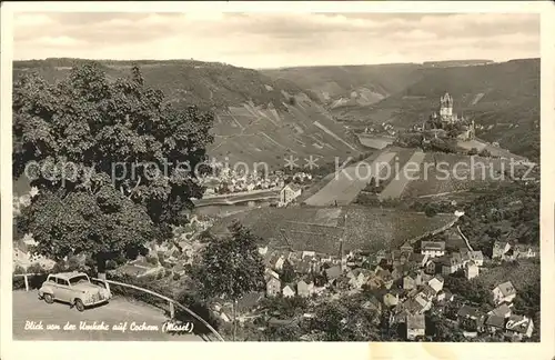 Cochem Mosel Panorama mit Burg Auto Kat. Cochem