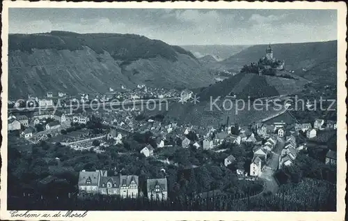 Cochem Mosel Moselpanorama mit Burg Kat. Cochem