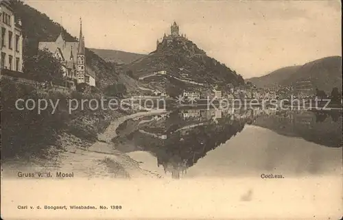 Cochem Mosel Moselpanorama mit Burg Kat. Cochem