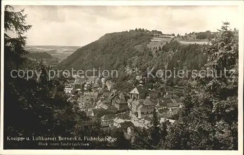 Bad Berneck Panorama vom Ludwigsfelen Kat. Bad Berneck Fichtelgebirge